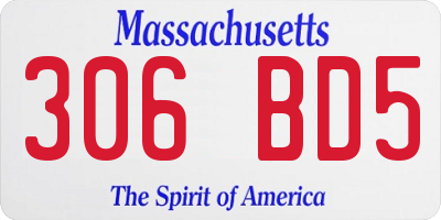 MA license plate 306BD5