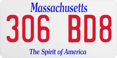 MA license plate 306BD8