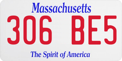 MA license plate 306BE5