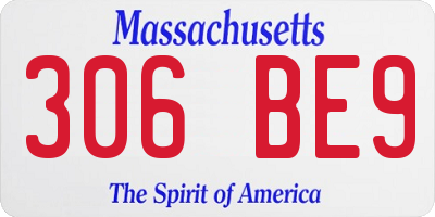 MA license plate 306BE9