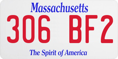 MA license plate 306BF2