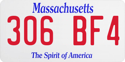 MA license plate 306BF4