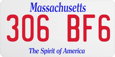MA license plate 306BF6