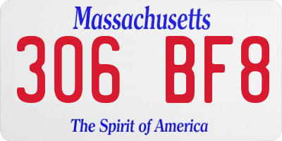 MA license plate 306BF8