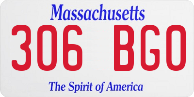 MA license plate 306BG0