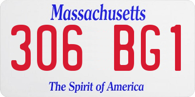 MA license plate 306BG1