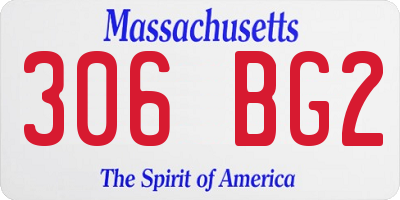 MA license plate 306BG2