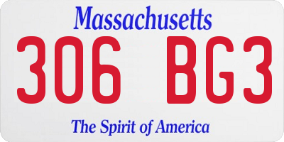 MA license plate 306BG3