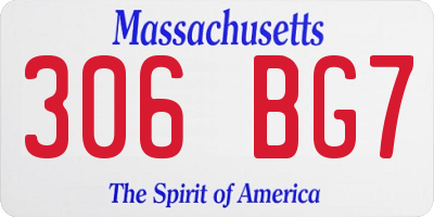 MA license plate 306BG7
