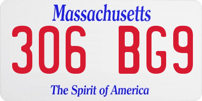 MA license plate 306BG9