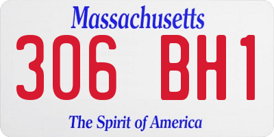 MA license plate 306BH1