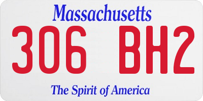 MA license plate 306BH2