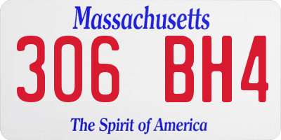 MA license plate 306BH4
