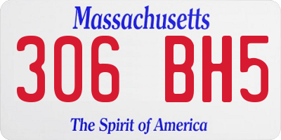 MA license plate 306BH5