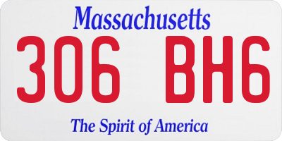 MA license plate 306BH6