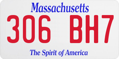 MA license plate 306BH7