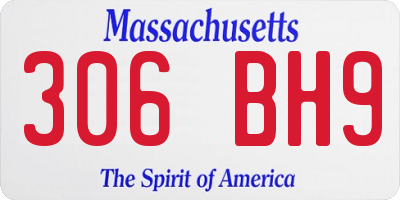 MA license plate 306BH9
