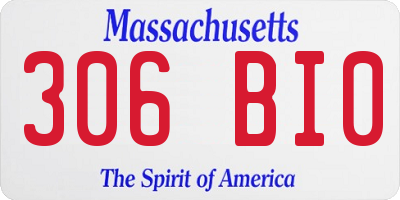 MA license plate 306BI0