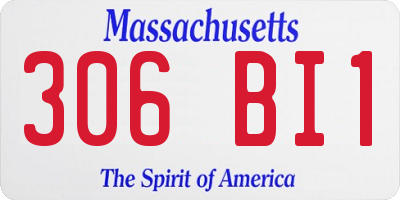 MA license plate 306BI1