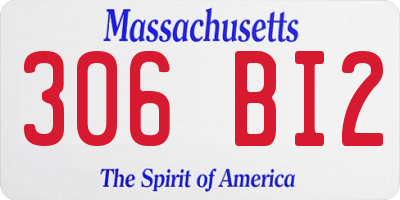 MA license plate 306BI2