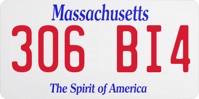 MA license plate 306BI4