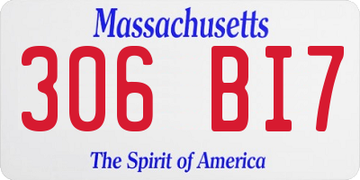 MA license plate 306BI7