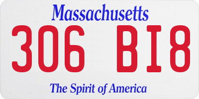 MA license plate 306BI8