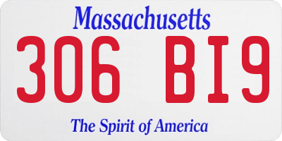 MA license plate 306BI9