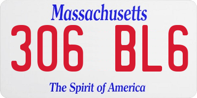 MA license plate 306BL6