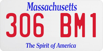 MA license plate 306BM1