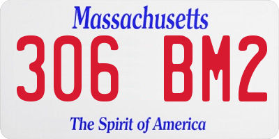 MA license plate 306BM2