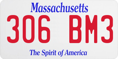 MA license plate 306BM3