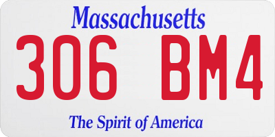 MA license plate 306BM4