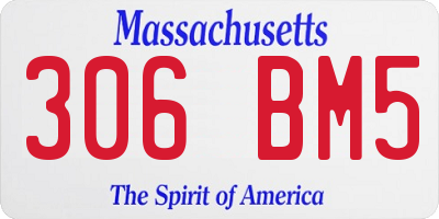 MA license plate 306BM5