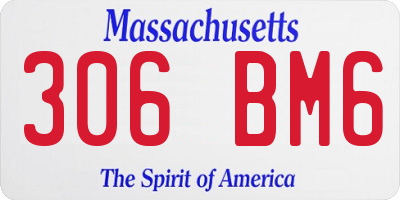 MA license plate 306BM6