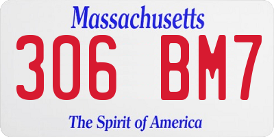 MA license plate 306BM7