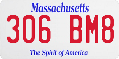MA license plate 306BM8