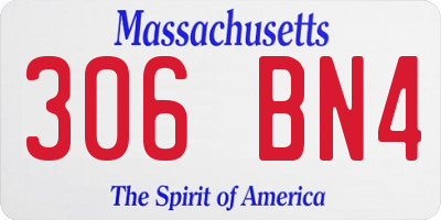 MA license plate 306BN4