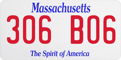 MA license plate 306BO6