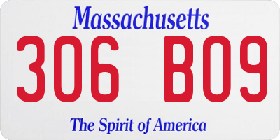 MA license plate 306BO9