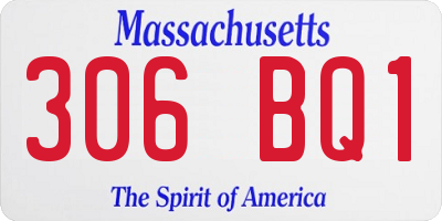 MA license plate 306BQ1