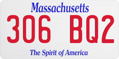 MA license plate 306BQ2