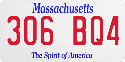 MA license plate 306BQ4