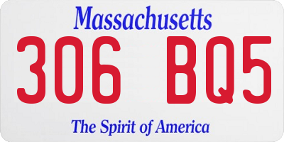 MA license plate 306BQ5