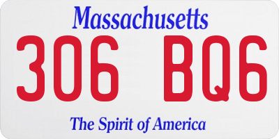 MA license plate 306BQ6