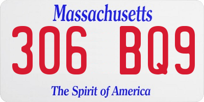 MA license plate 306BQ9