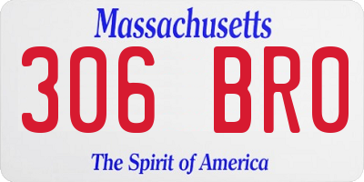 MA license plate 306BR0