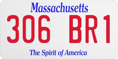 MA license plate 306BR1