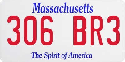 MA license plate 306BR3