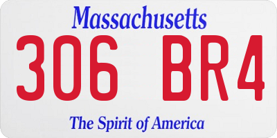 MA license plate 306BR4